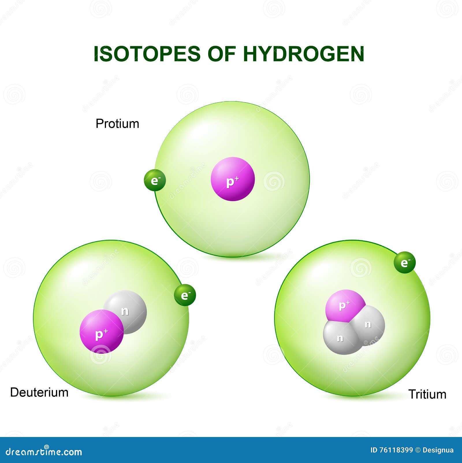 Hydrogen's isotopes: protium, deuterium, tritium